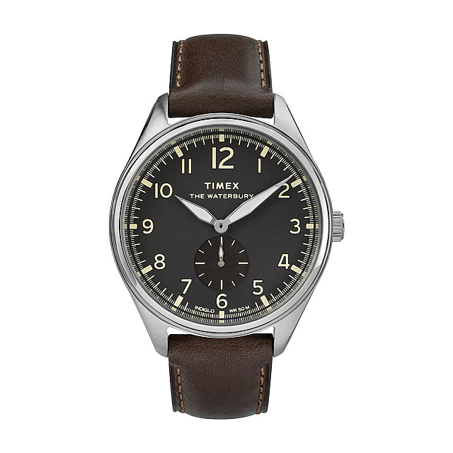 Waterbury Traditional Sub Second 42mm Leather Strap ...